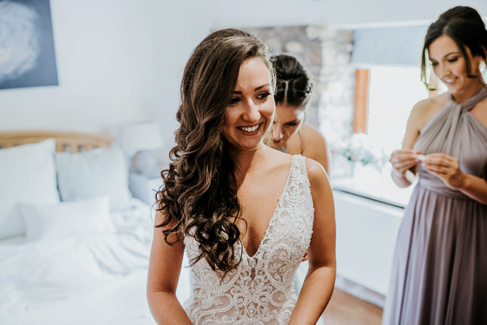 Bride Bridal Hair Long Waves Curls Village Tipi Wedding Ryan Goold Photography