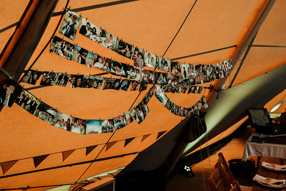 Photographs Photo Garland Decor Village Tipi Wedding Ryan Goold Photography