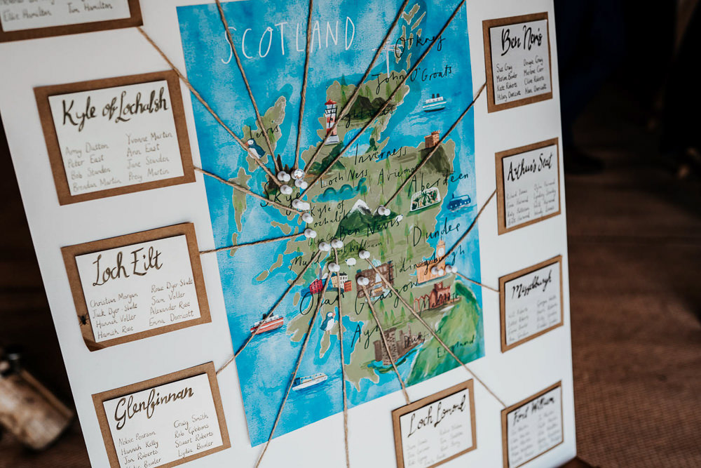 Travel Map Seating Plan Table Chart Village Tipi Wedding Ryan Goold Photography