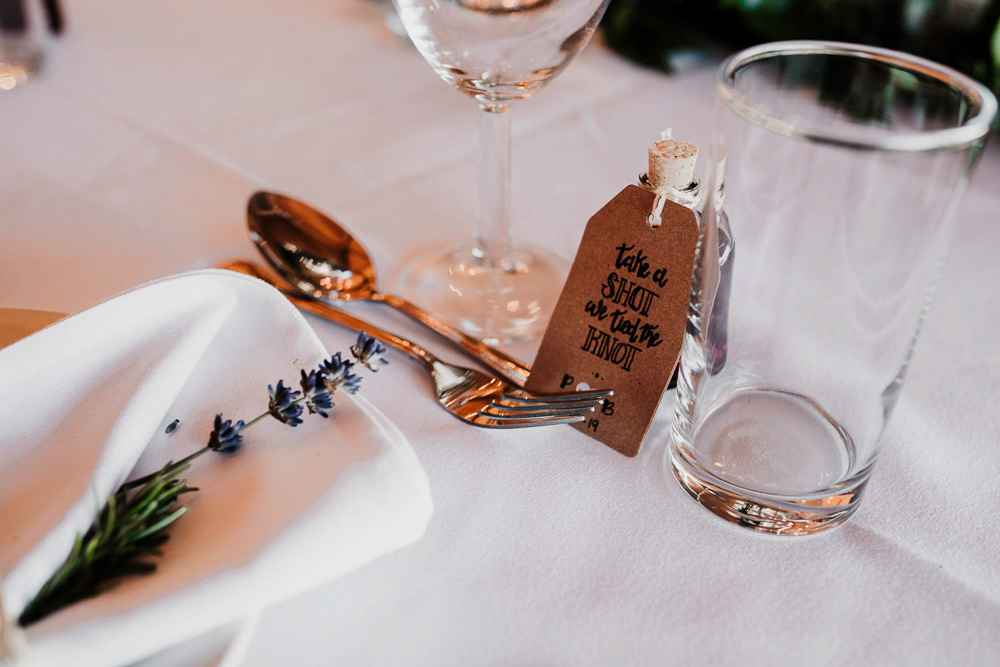 Favours Bottles Luggage Tag Village Tipi Wedding Ryan Goold Photography