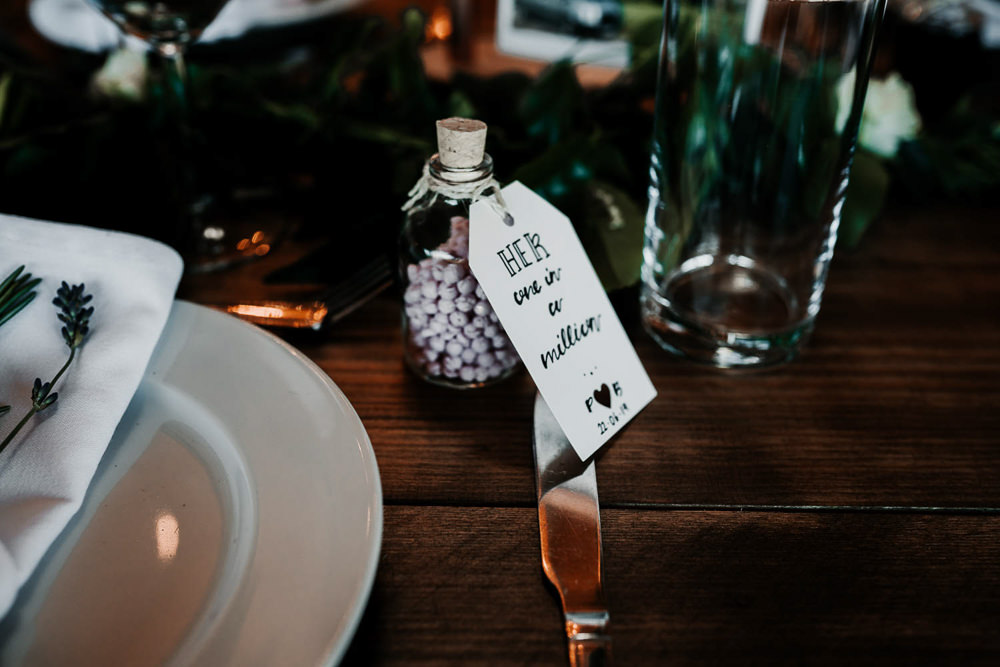 Favours Bottles Luggage Tag Village Tipi Wedding Ryan Goold Photography