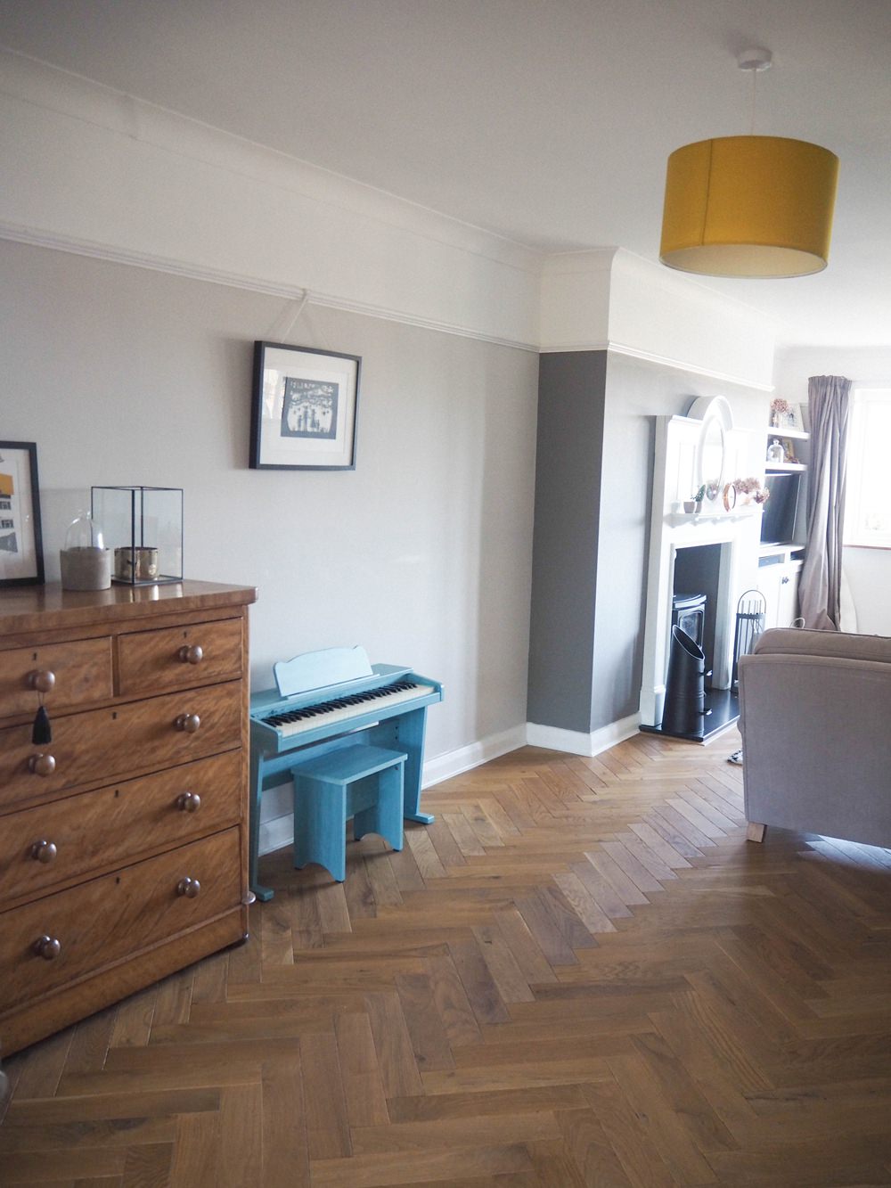 1930s House Living Room Renovation Semi-Detached Art Deco, image size:1000x1333