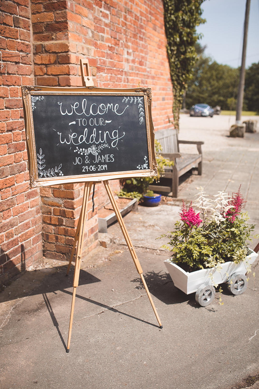 Welcome Sign Chalk Black Board Signage Signs Calligraphy Barn Wedding Shropshire Brightwing Photography