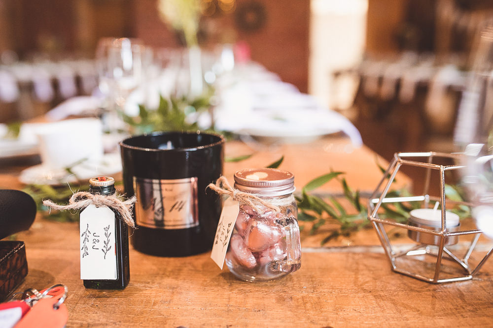 Sweets Favours Bottle Barn Wedding Shropshire Brightwing Photography
