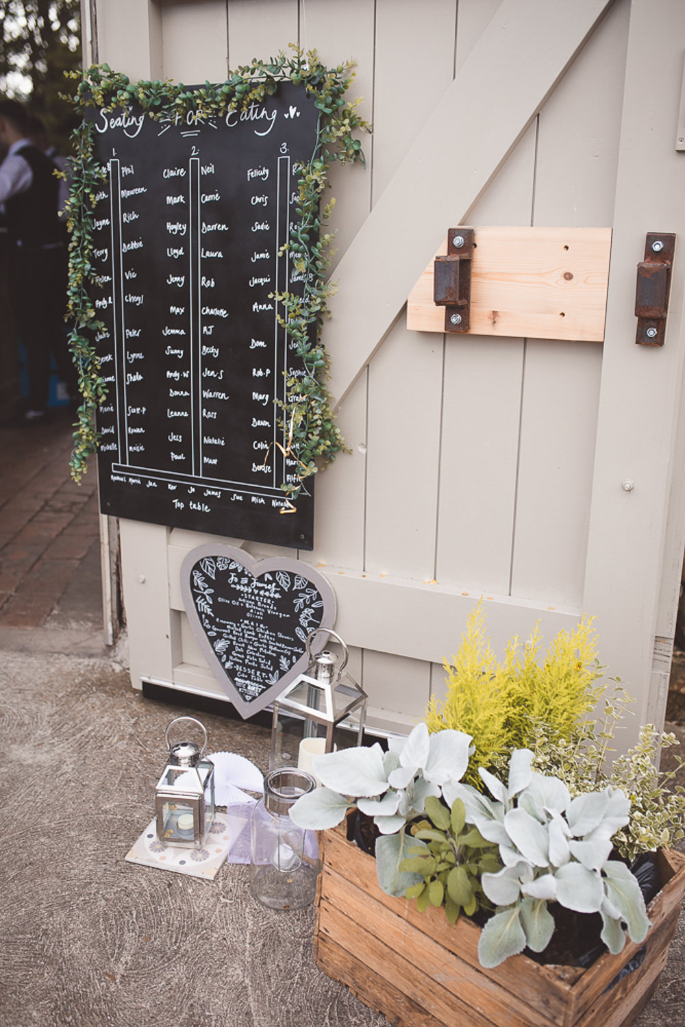 Black Board Chalk Seating Plan Table Chart Barn Wedding Shropshire Brightwing Photography