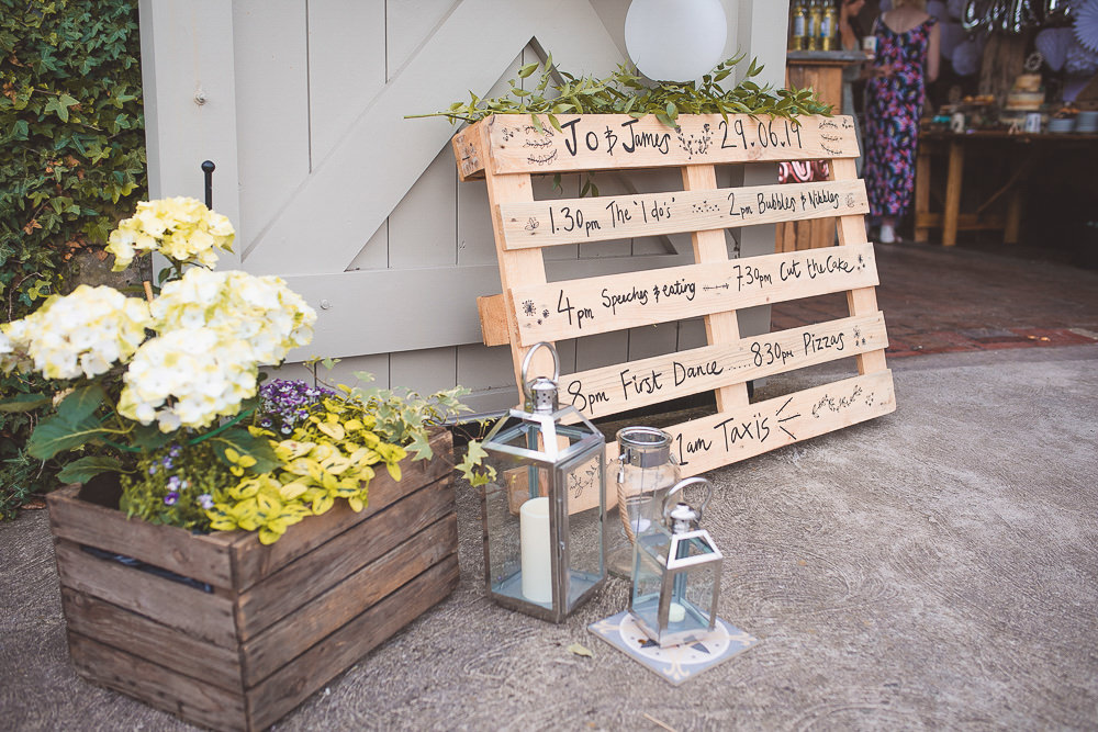 Woode Pallet Sign Signage Signs Hurricane Lanterns Barn Wedding Shropshire Brightwing Photography