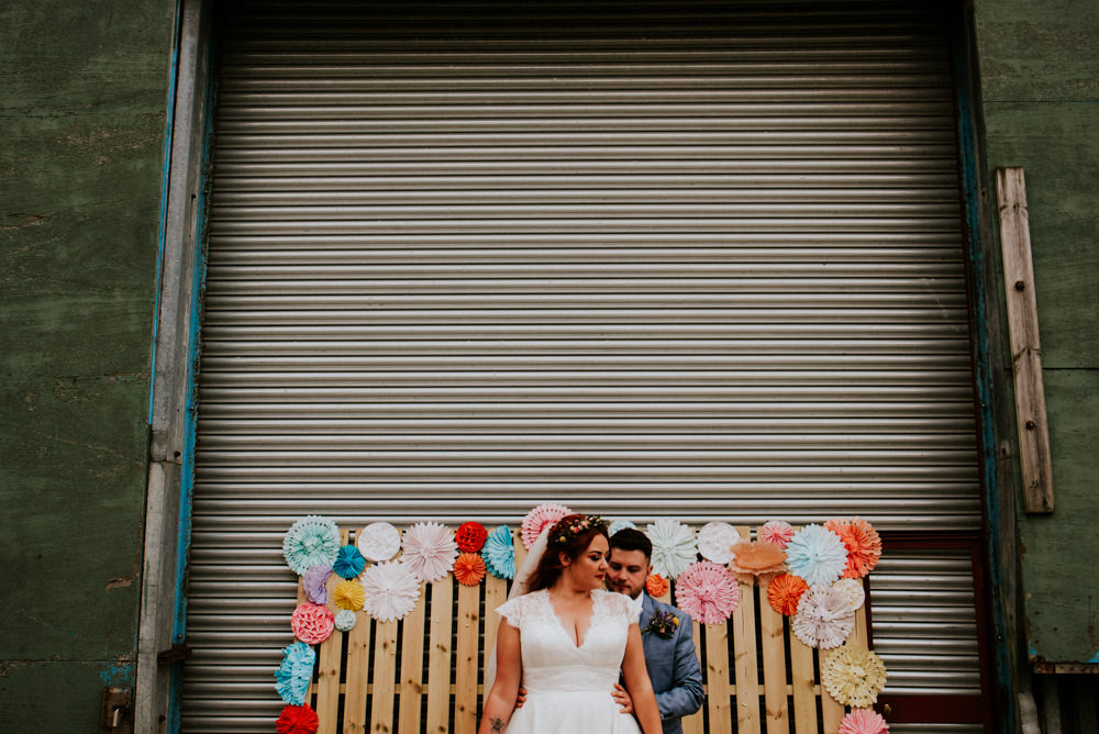 Bert's Barrow Wedding Shutter Go Click Photography Pinwheels Backdrop Wooden Pallet