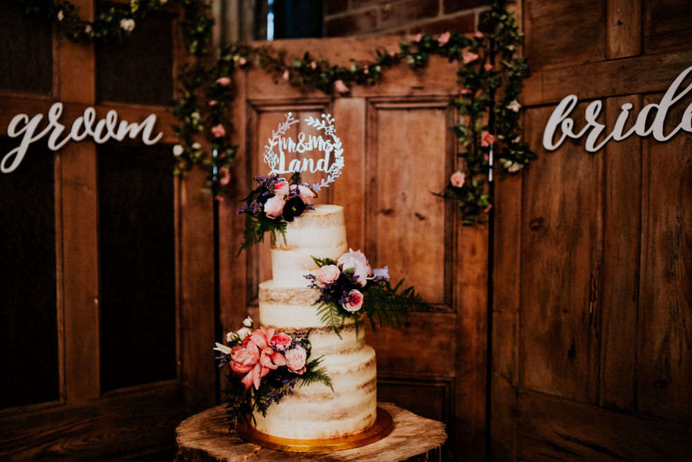 Cake Semi Naked Buttercream Laser Cut Cake Topper Flowers Floral Bert's Barrow Wedding Shutter Go Click Photography