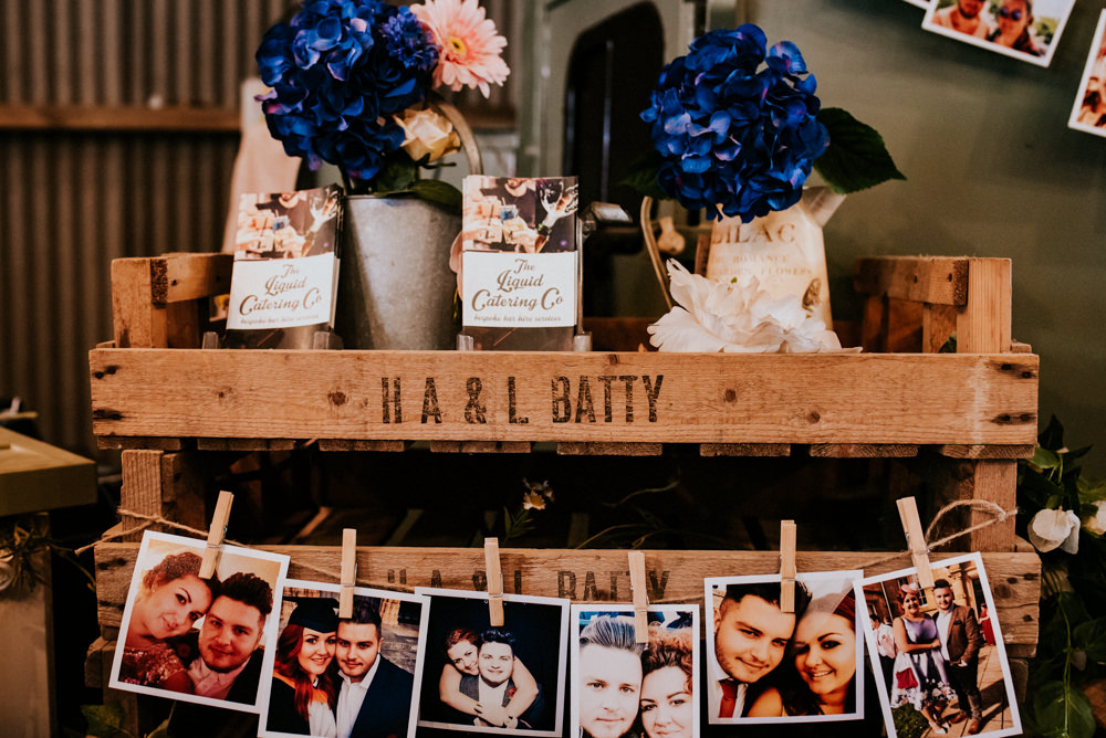 Polaroid Peg Crate Flowers Floral Bert's Barrow Wedding Shutter Go Click Photography