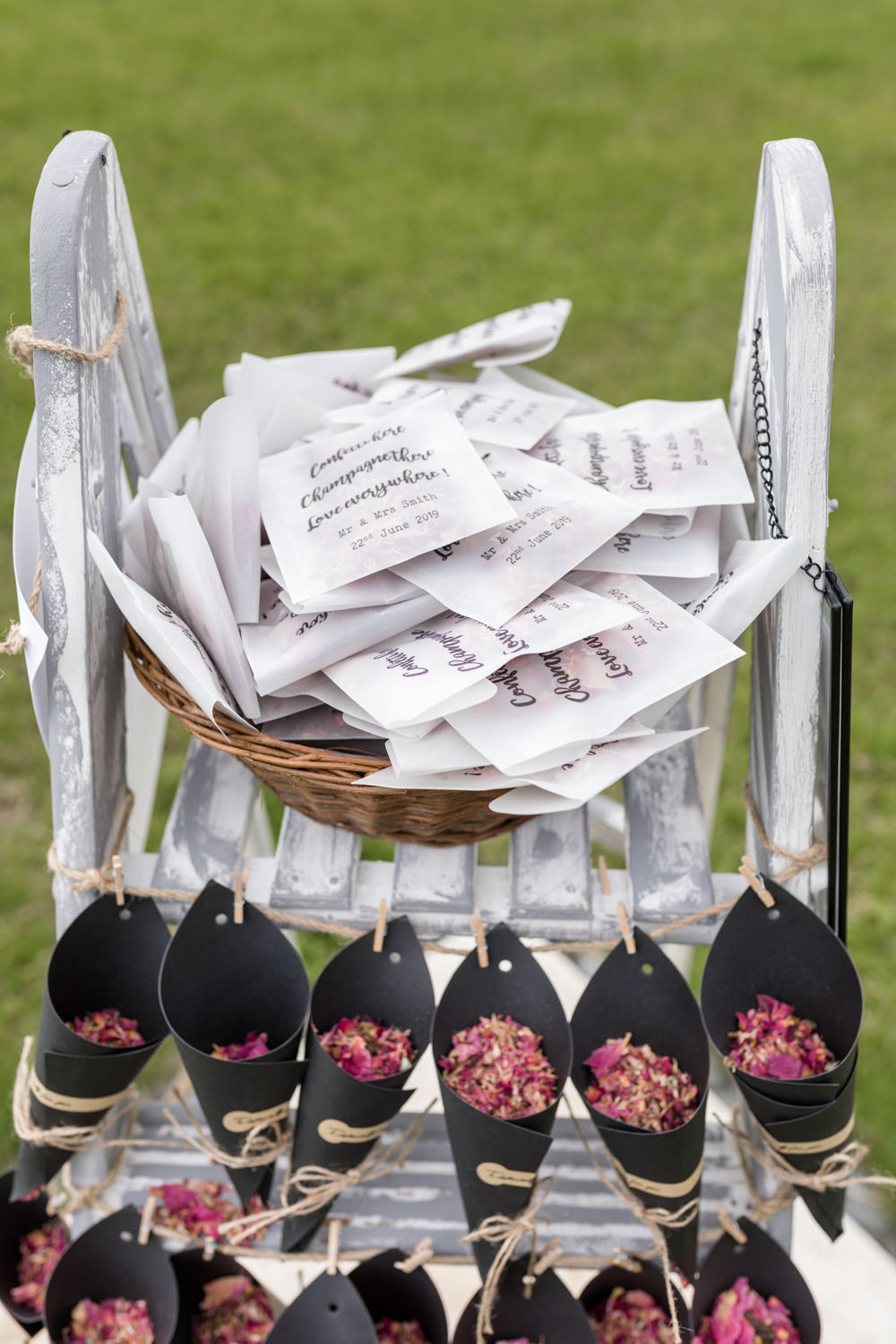 Confetti Bags Cones Botanical Barn Wedding Heather Jackson Photography