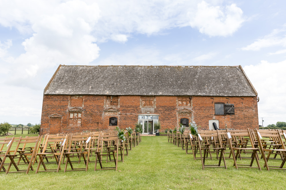 Outdoor Ceremony Aisle Ends Greenery Botanical Barn Wedding Heather Jackson Photography
