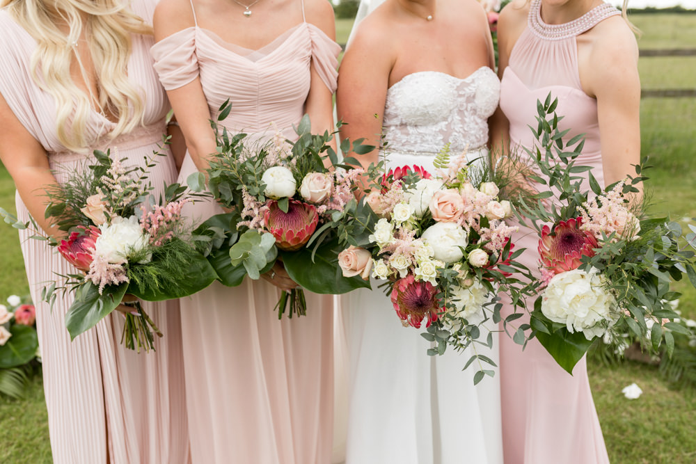 Bride Bridal Bridesmaids Bouquets Botanical Barn Wedding Heather Jackson Photography