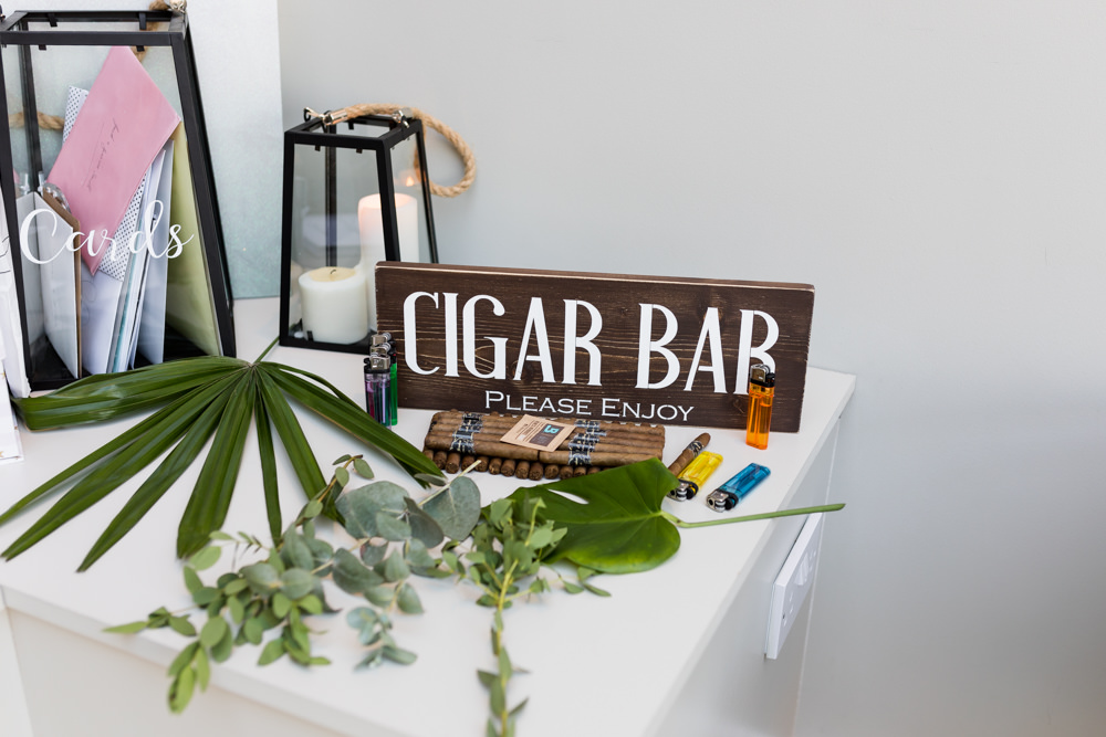Cigar Bar Botanical Barn Wedding Heather Jackson Photography