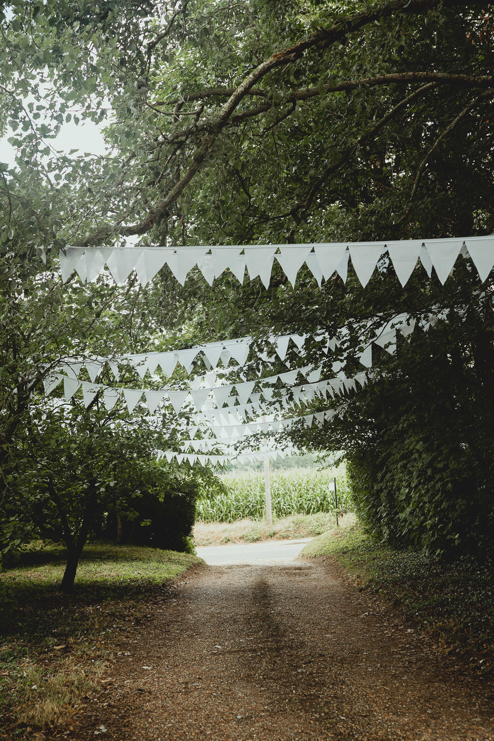White Bunting British Countryside Wedding Georgia Rachael Photography
