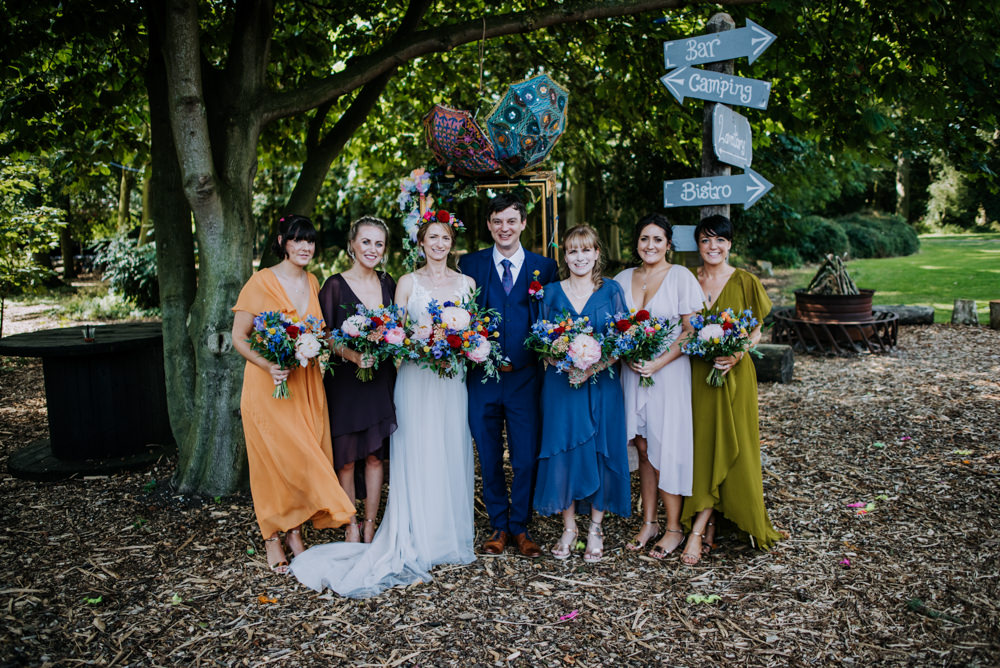 Bridesmaids Bridesmaid Dresses Dress Autumn Autumnal Fall Jewel Tones Cabourne Parva Wedding Kazooieloki Photography