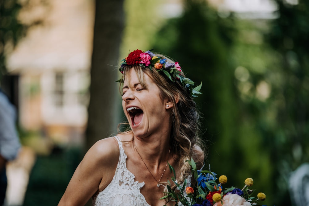 Bride Bridal Flower Crown Hair Style Up Do Braid Plait Cabourne Parva Wedding Kazooieloki Photography