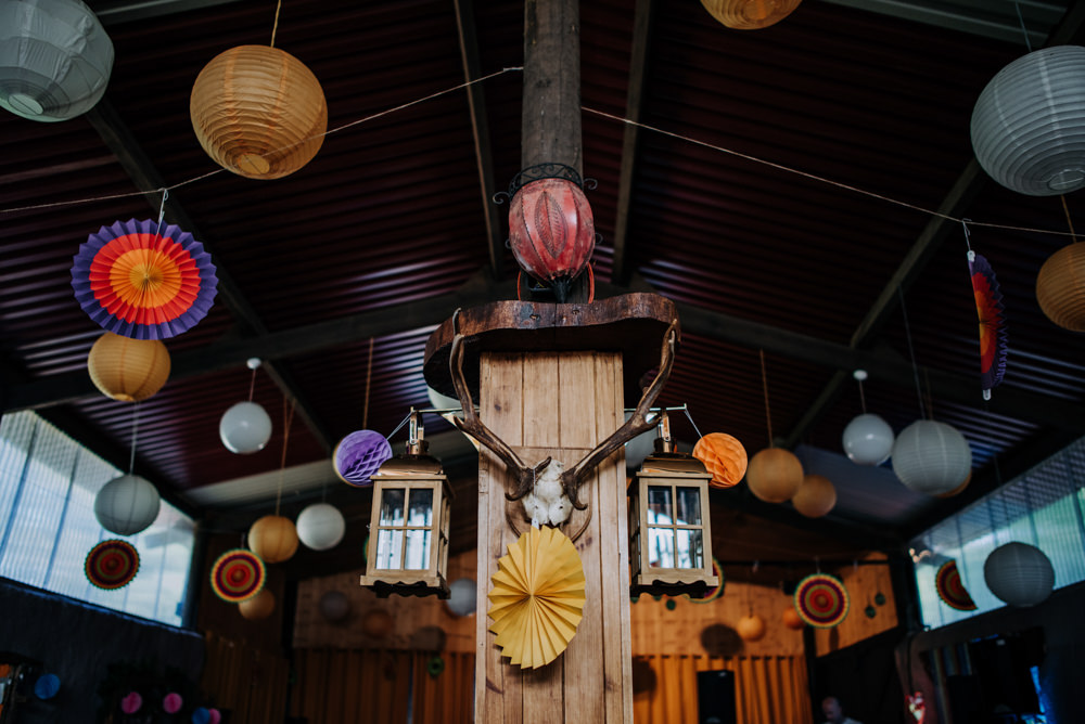 Pom Pom Lanterns Decor Cabourne Parva Wedding Kazooieloki Photography