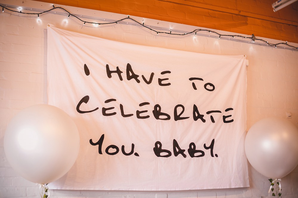 I Have to Celebrate You Baby Banner Decor DIY Bohemian Wedding Love & Bloom Photography