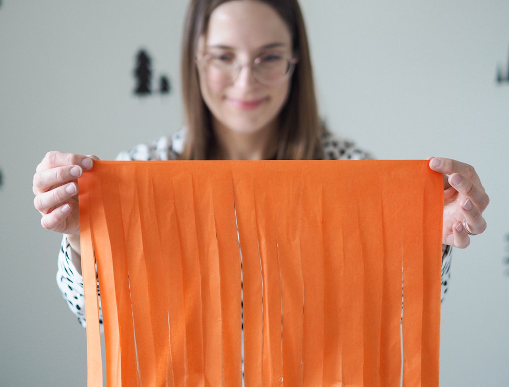 DIY Tassel Garland Tissue Paper Tutorial Rainbow