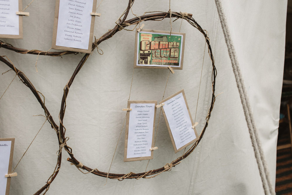 Hoop Seating Plan Table Chart Dried Flowers Wedding Emily Tyler Photography