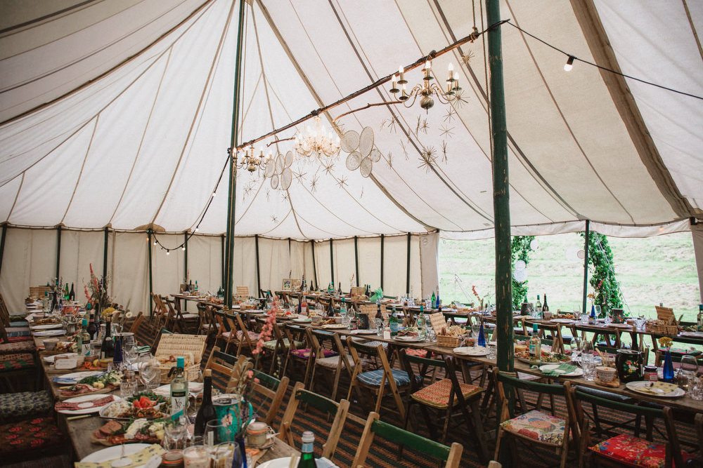 Marquee Pole Tent Vintage Rustic Stars Hoops Lace Dried Flowers Wedding Emily Tyler Photography