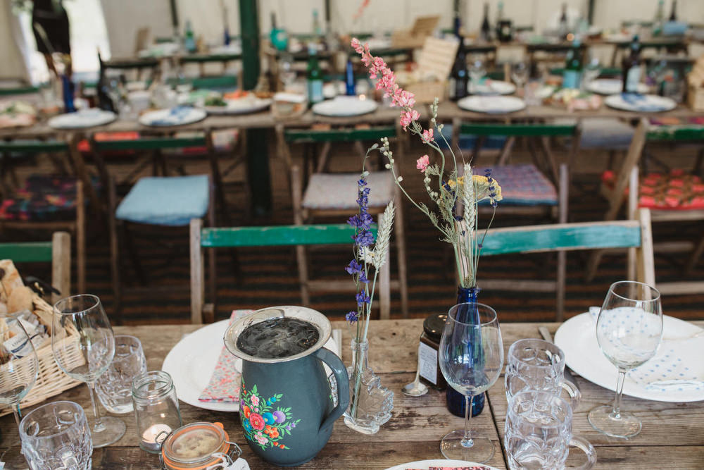 Table Decor Dried Flowers Wedding Emily Tyler Photography
