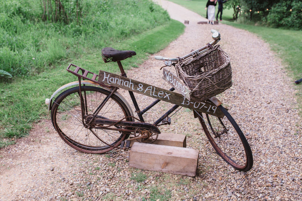 Bicycle Bike Sign Signs Decor Dried Flowers Wedding Emily Tyler Photography