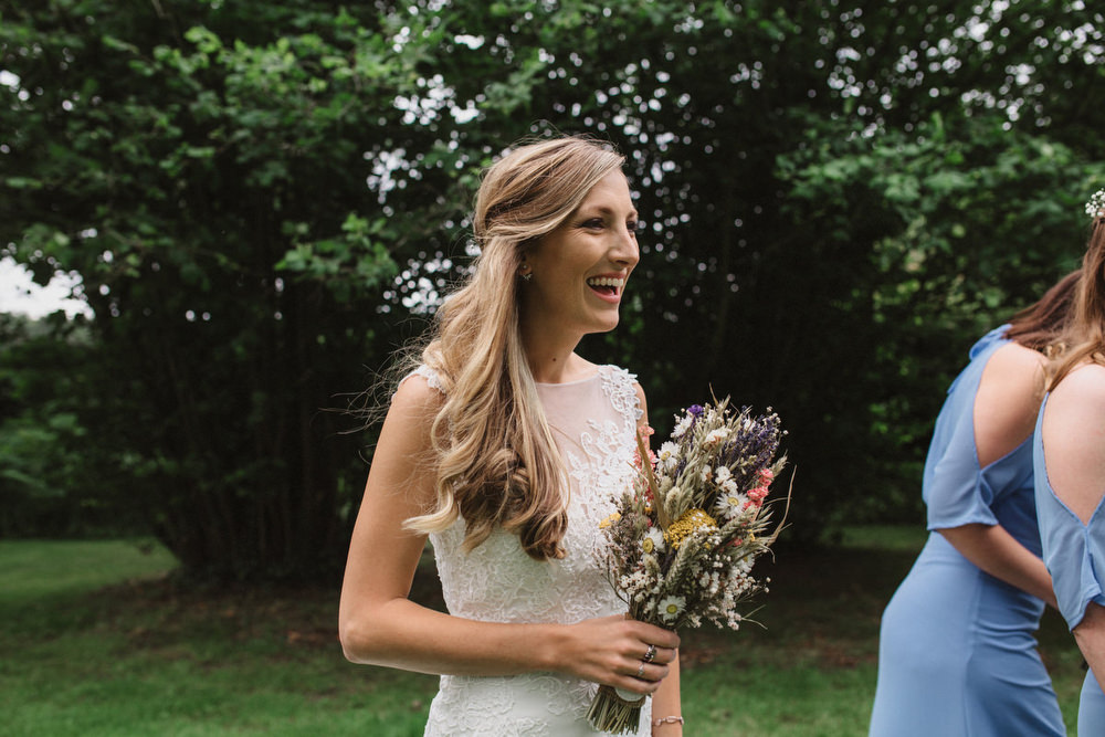 Hair Style Waves Bouquet Flowers Bride Bridal Dried Flowers Wedding Emily Tyler Photography