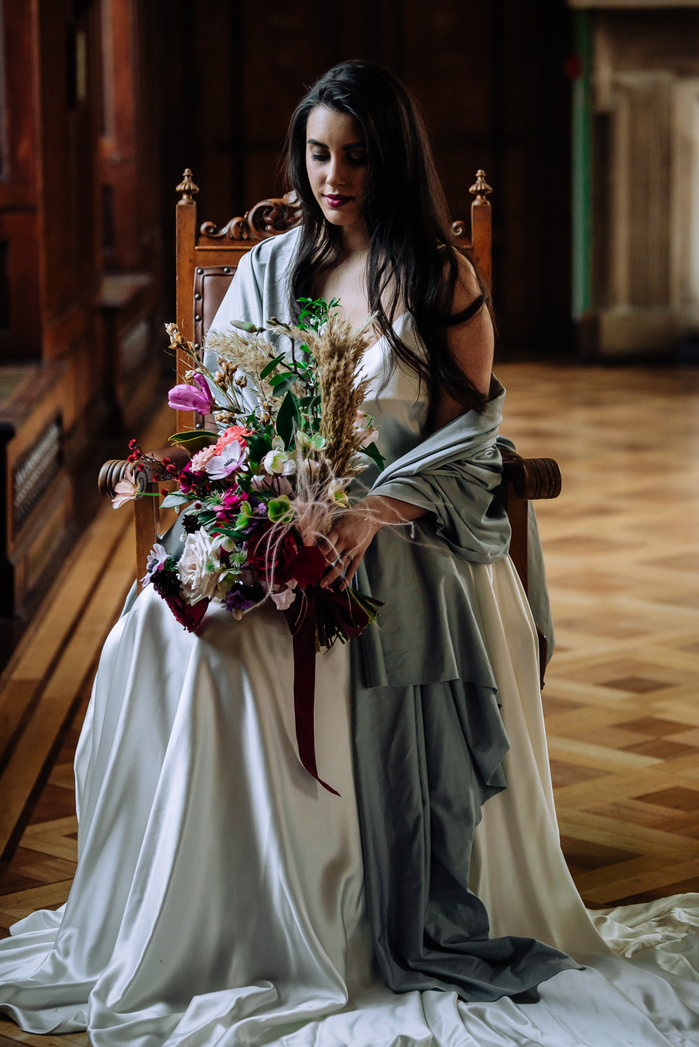 Bride Bridal Shawl Dutch Art Wedding Ideas Berni Palumbo Photography