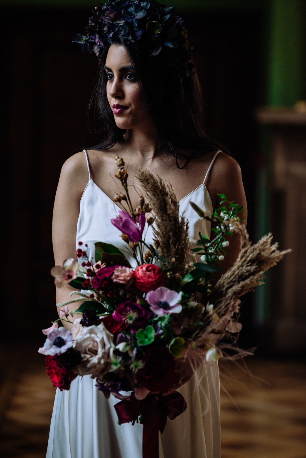 Dutch Art Wedding Ideas Berni Palumbo Photography Bride Bridal Hydrangea Flower Crown Headdress
