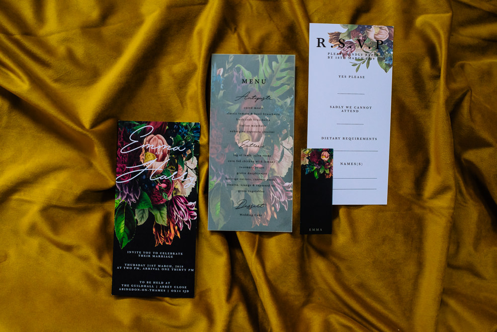 Floral Stationery Black Invite Invitations Dutch Art Wedding Ideas Berni Palumbo Photography