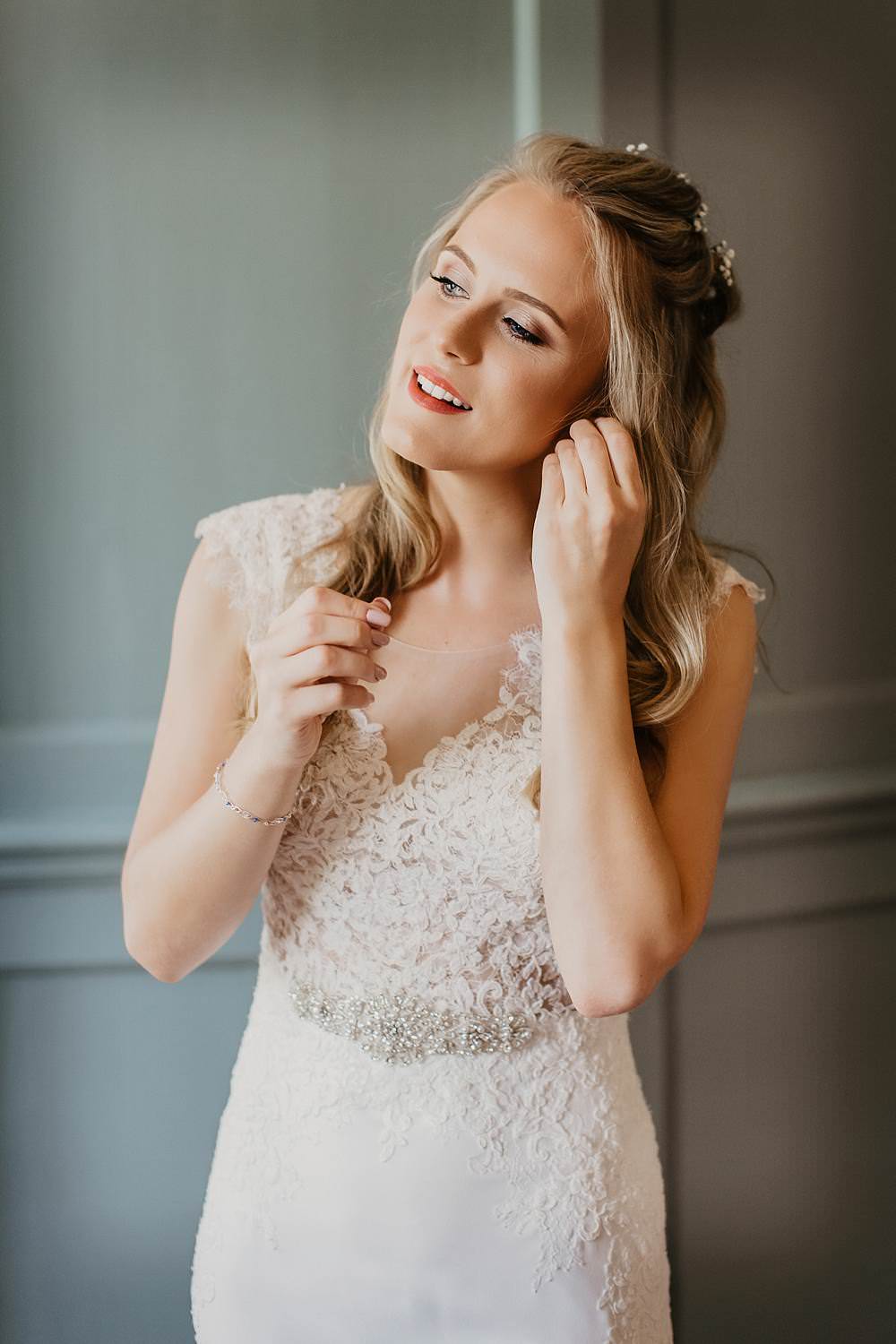 Bride Bridal Hair Make Up Eggington House Wedding October Willis Photography