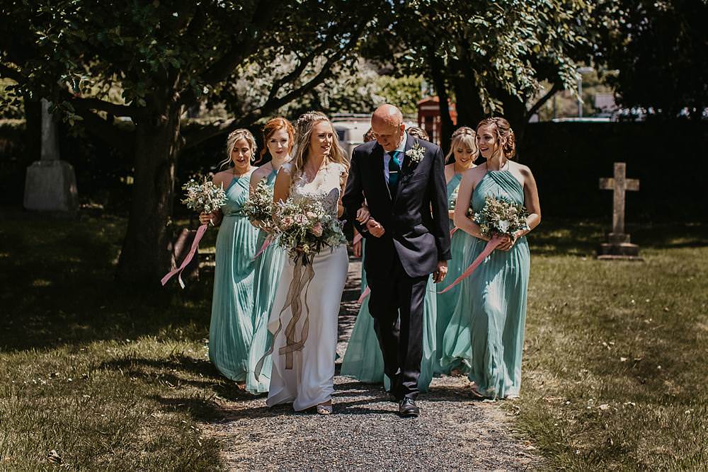 Bridesmaids Bridesmaid Dress Dresses Sage Green Bouquets Greenery Foliage Eggington House Wedding October Willis Photography