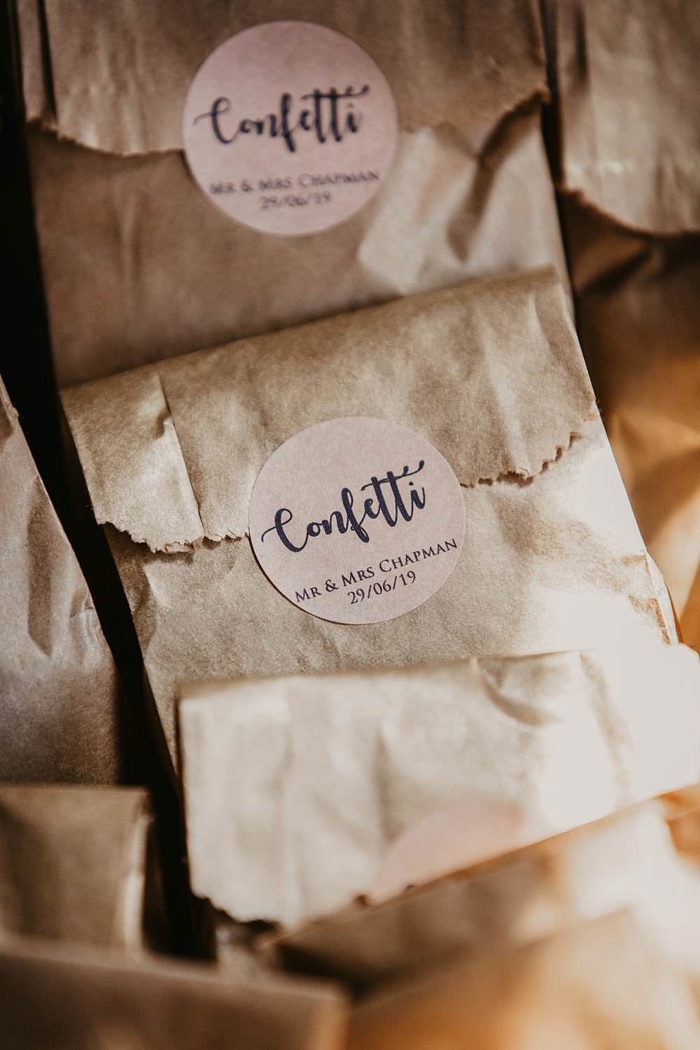 Confetti Bags Petals Eggington House Wedding October Willis Photography