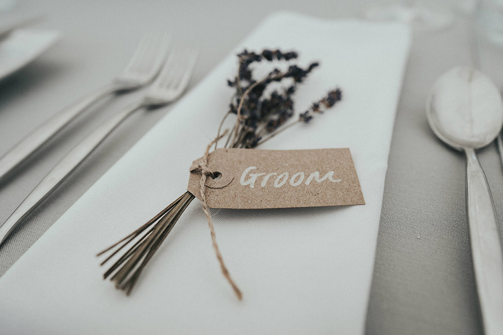 Luggage Tag Place Name Cards Lavender Place Setting Ever After Wedding Younger Photography