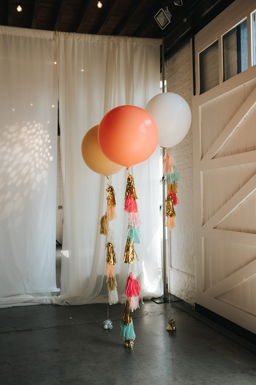 Tassel Balloons Giant Helium Fun London Wedding Miss Gen Photography