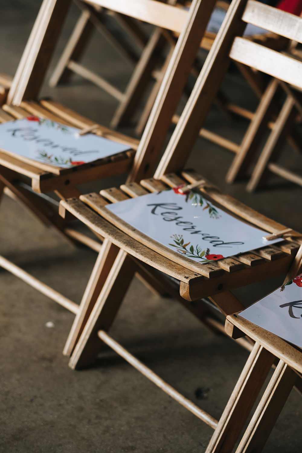 Reserved Sign Chairs Seating Ceremony Fun London Wedding Miss Gen Photography