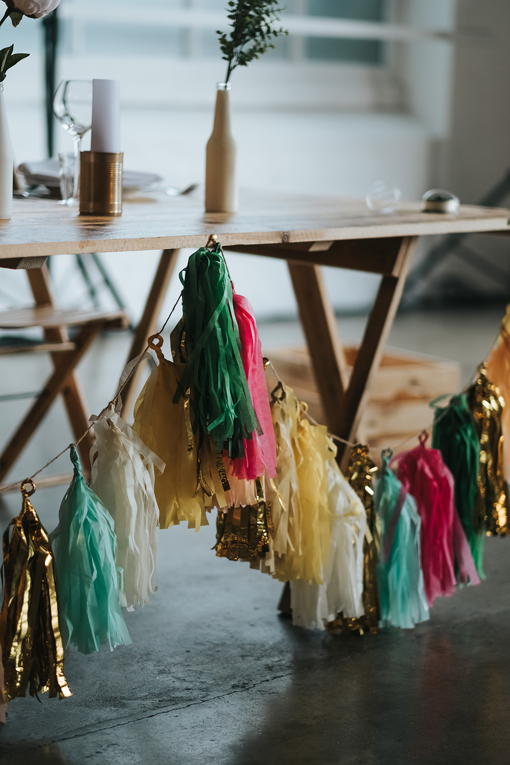 Tassel Garland Top Table Fun London Wedding Miss Gen Photography