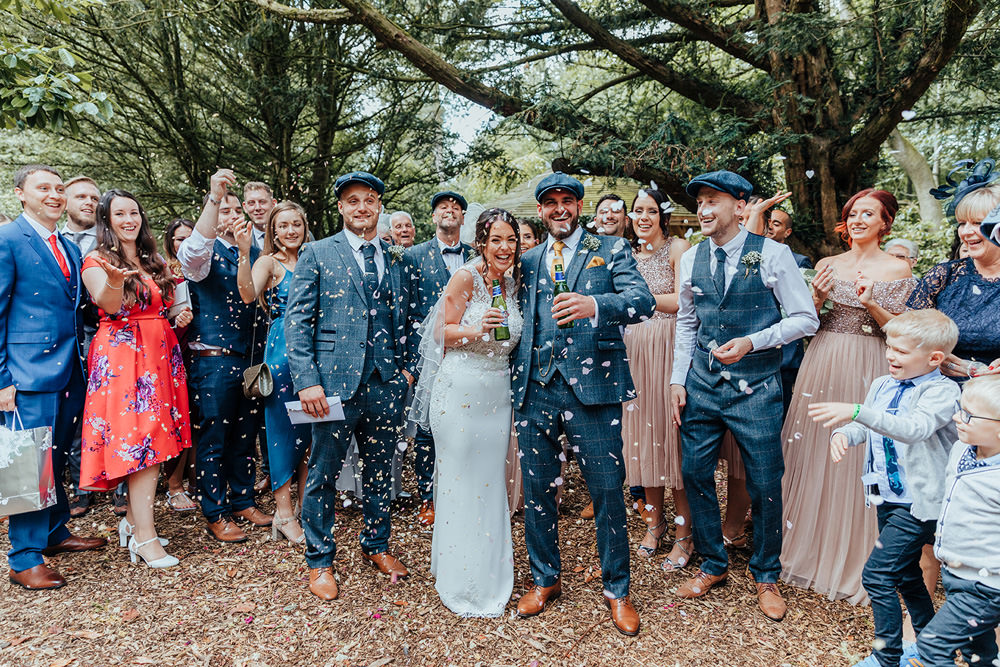 Confetti Hazlewood Castle Woodland Wedding Nicola Mackrill Photography