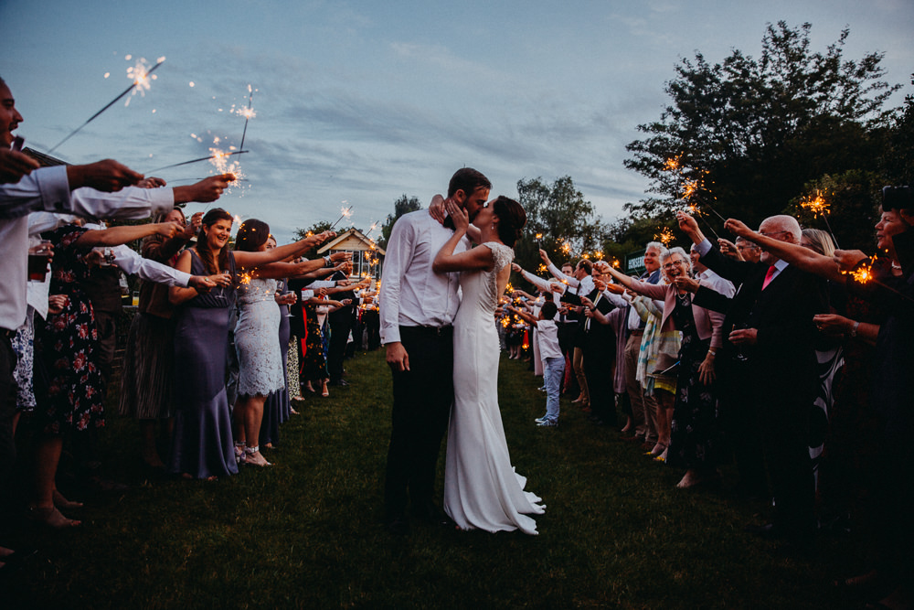 Sparkler Send Off Exit Horsebridge Station Wedding Emily Grace Photography