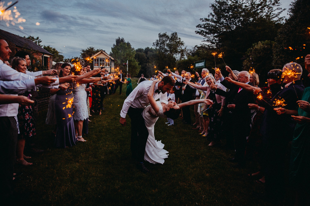 Sparkler Send Off Exit Horsebridge Station Wedding Emily Grace Photography