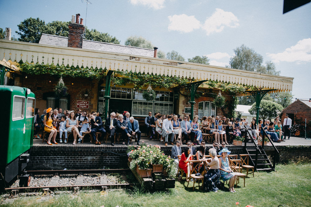 Train Platform Ceremony Horsebridge Station Wedding Emily Grace Photography