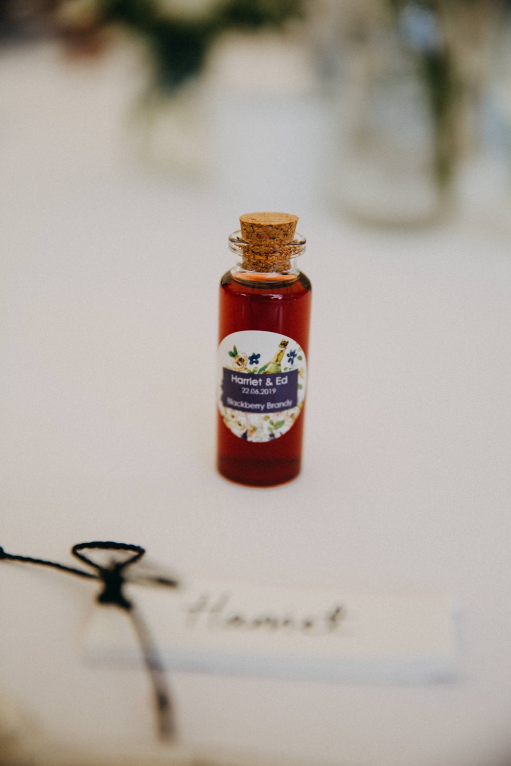 Brandy Drink Favours Mini Bottle Horsebridge Station Wedding Emily Grace Photography