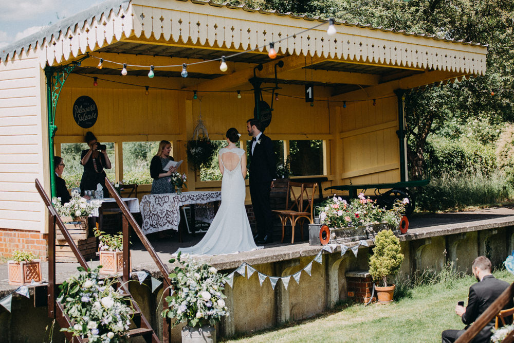 Train Platform Ceremony Horsebridge Station Wedding Emily Grace Photography