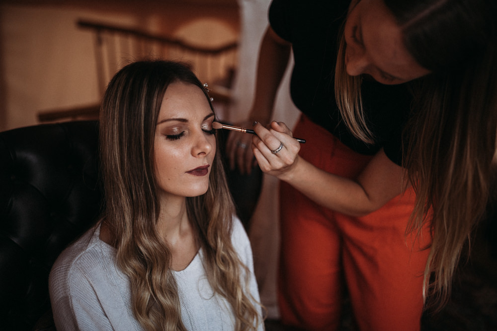 Bride Bridal Make Up Horsley Hale Farm Wedding Thyme Lane Photography