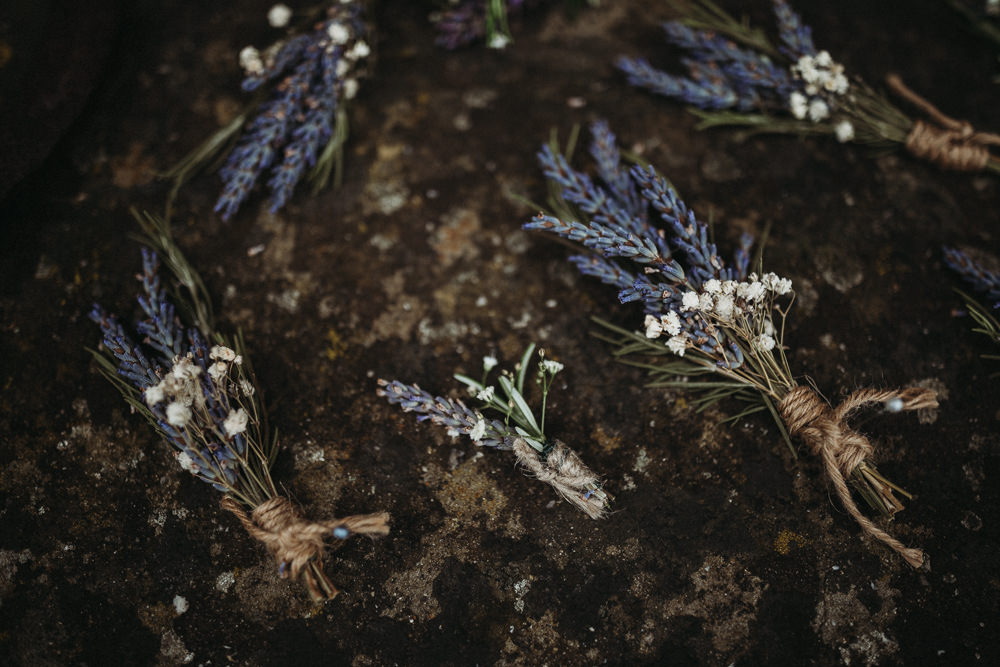 Lavender Buttonhole Flowers Horsley Hale Farm Wedding Thyme Lane Photography