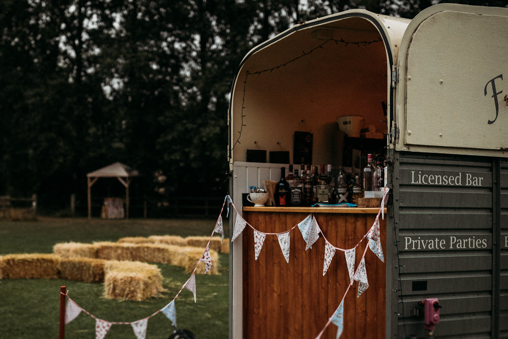 Horsebox Mobile Bar Drinks Van Hose Trailer Horsley Hale Farm Wedding Thyme Lane Photography
