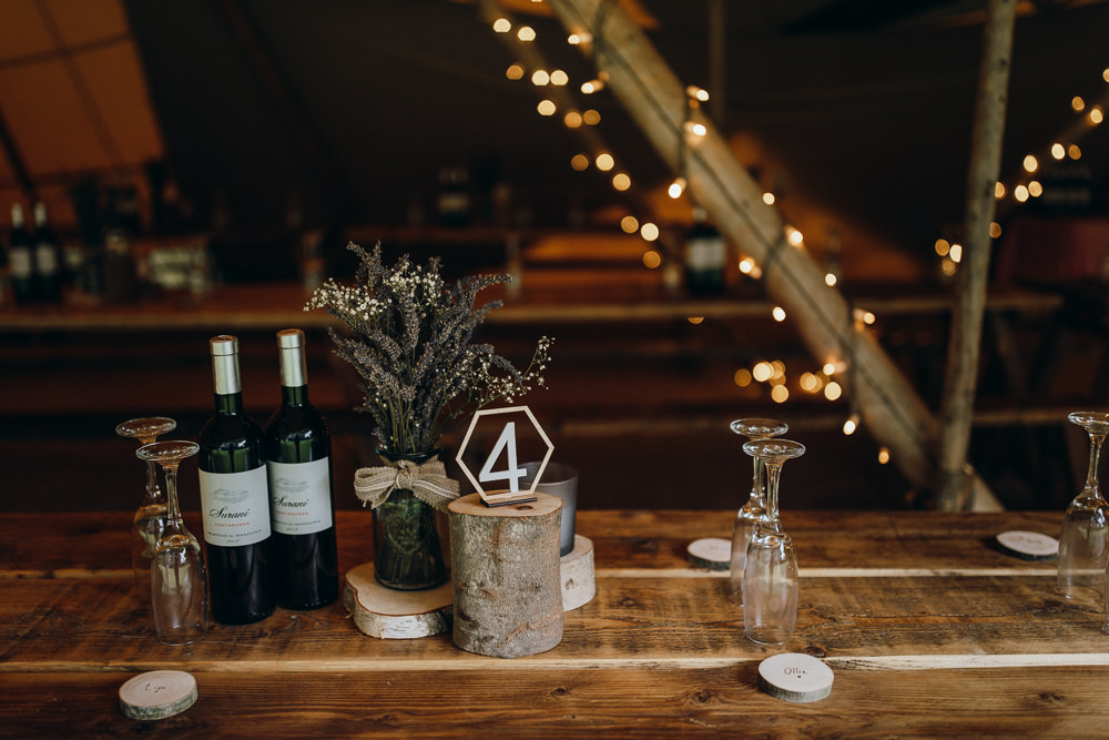Decor Decorations Table Wood Log Stump Flowers Jar Laser Cut Table Name Number Horsley Hale Farm Wedding Thyme Lane Photography