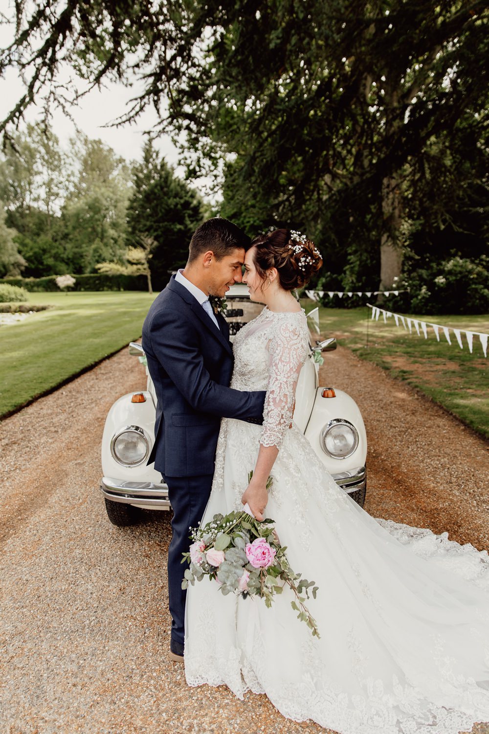 Car Transport VW Beetle Mannington Gardens Wedding Cara Zagni Photography