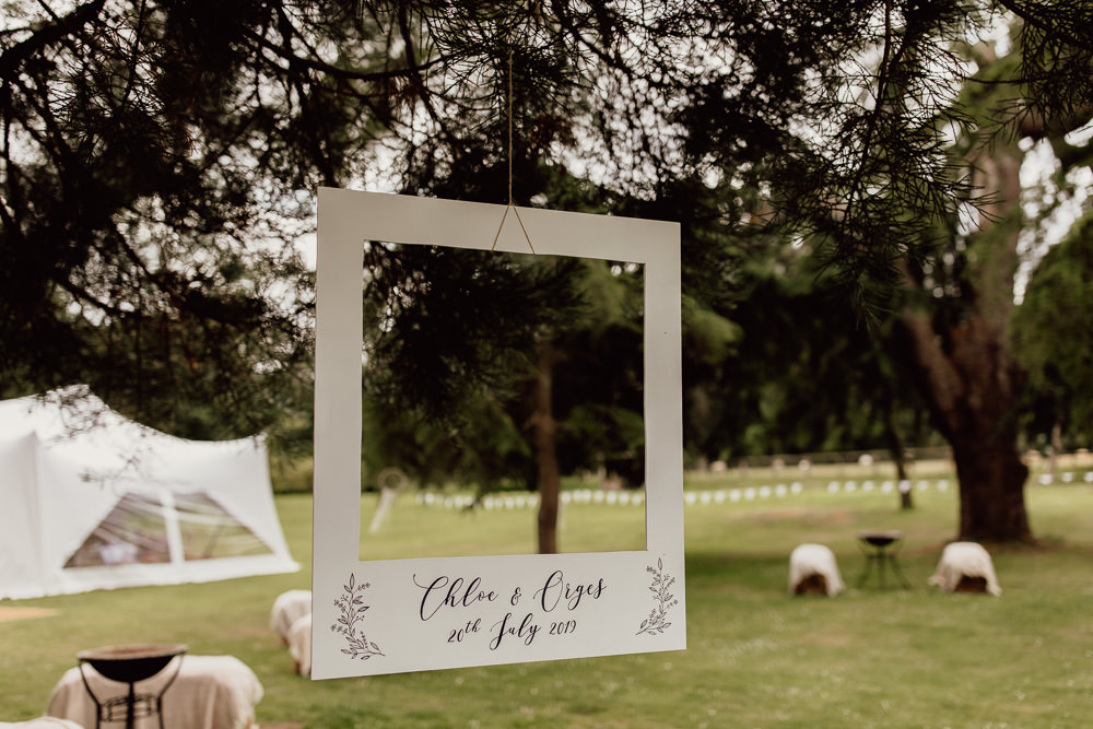 Photo Booth Cut Out Frame Mannington Gardens Wedding Cara Zagni Photography